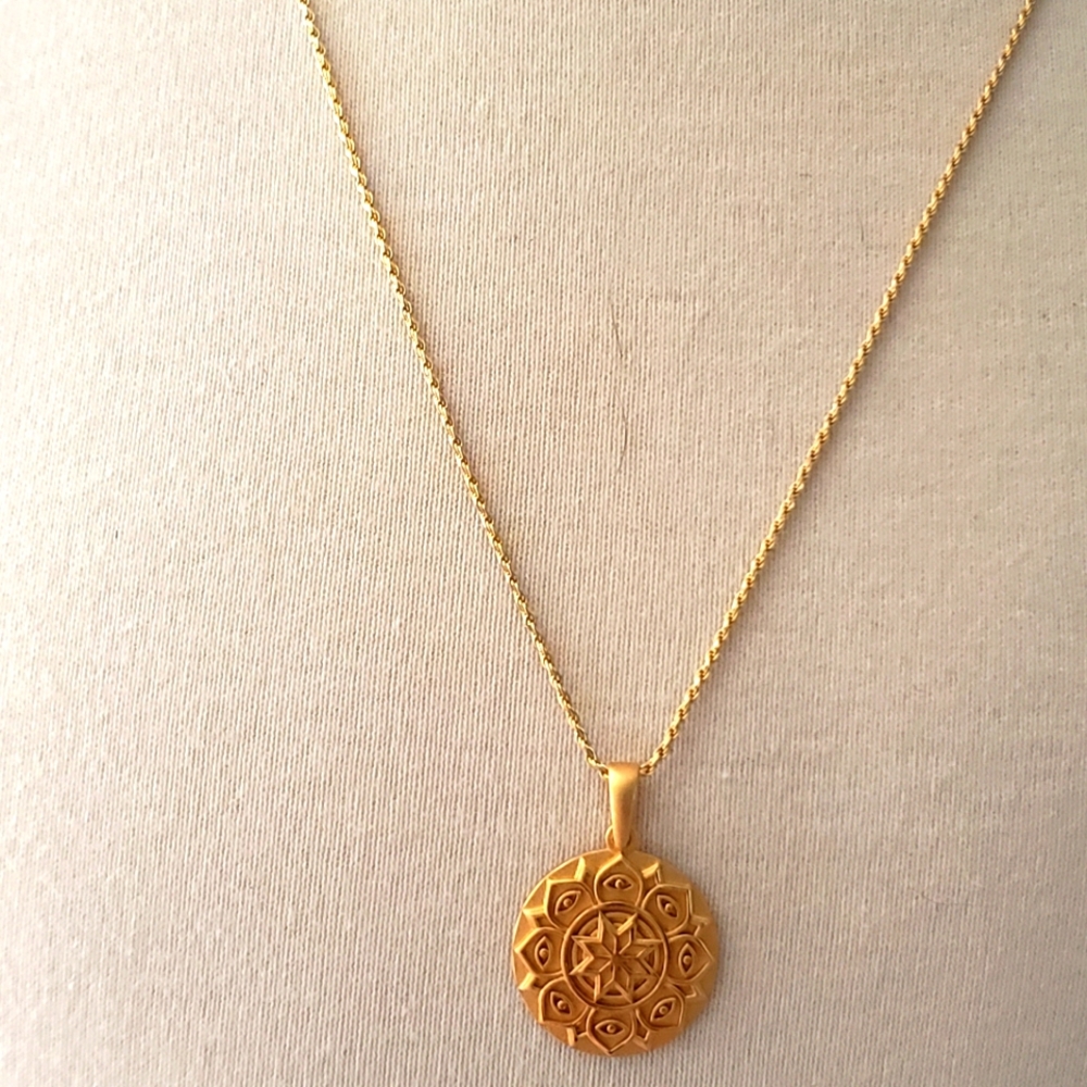 I am Supported and Protected Mandala Necklace